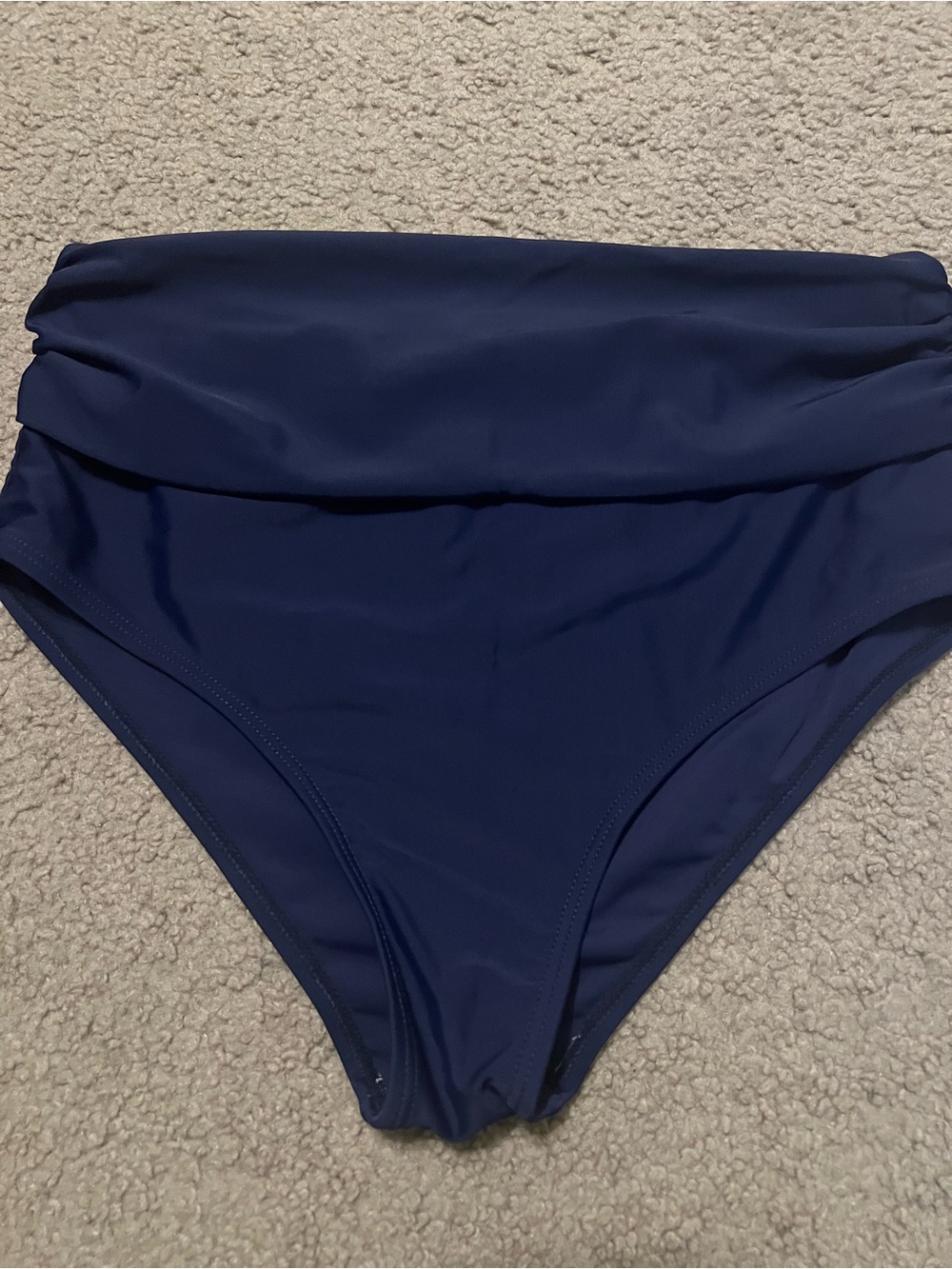 High-Waist Women's Swim Bottoms in Navy